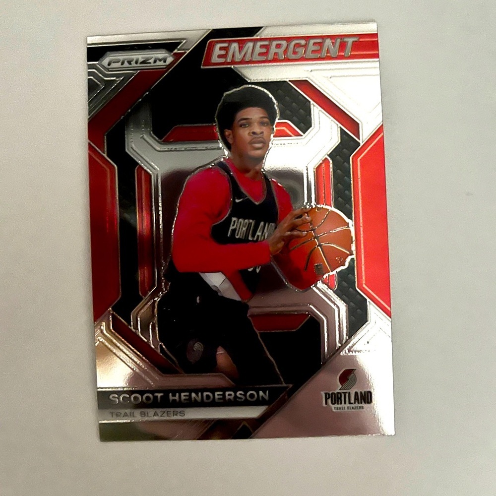 Scoot Henderson “23 Panini Prizm Emergent Portland Trail Blazers Basketball Card